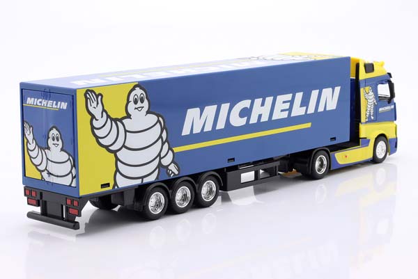 MERCEDES-BENZ ACTROS GIGASPACE WITH SEMI-TRAILER MICHELIN / МЕРСЕДЕС-БЕНЦ АКТРОС ГИГАСПАКЕ СЕМИ-ТРАЙЛЕР МИЧЕЛИН СИНИЙ ЖЕЛТЫЙ БЕЛЫЙ — фото 2