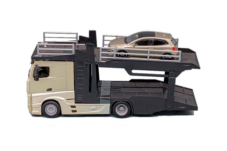 MERCEDES-BENZ ACTROS 2545 CAR TRANSPORTER WITH VOLKSWAGEN POLO GREY / МЕРСЕДЕС-БЕНЦ ACTROS 2545 АВТОВОЗ С VOLKSWAGEN POLO СЕРЫЙ — фото 4