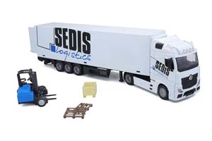 MERCEDES ACTROS LIFT AND LOAD DIE-CAST PALLETS 2023 / МЕРСЕДЕС АКТРОС 2 (С ПОГРУЗЧИКОМ И ПАЛЛЕТАМИ) — фото 2