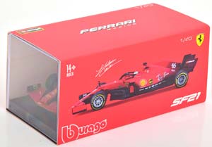 FERRARI SF21 SCUDERIA FERRARI #16 C ФИГУРКОЙ ПИЛОТА C.LECLERC FORMULA 1 2021 / ФЕРРАРИ СФ21 ЛЕКЛЕР — фото 2
