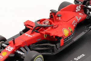 FERRARI SF21 CARLOS SAINZ JR. #55 2021 КАРЛОС САИНЦ (С БОКСОМ) — фото 4