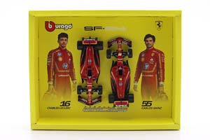 2-CAR SET FERRARI: LECLERC #16 & SAINZ #55 FORMULA 1 2024 / 2-CAR СЕТ ФЕРРАРИ ЛЕКЛЕРК САЙНЗ ФОРМУЛА-1