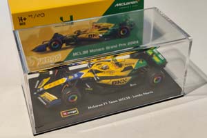 MCLAREN MCL38 #4 MONACO GP 2024 LANDO NORRIS / МАКЛАРЕН МКЛ38 ГРАН-ПРИ МОНАКО ЛАНДО НОРРИС (С ФИГУРКОЙ ПИЛОТА И БОКСОМ) — фото 3