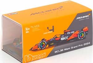 MCLAREN MCL38 #4 MONACO GP 2024 LANDO NORRIS / МАКЛАРЕН МКЛ38 ГРАН-ПРИ МОНАКО ЛАНДО НОРРИС (С ФИГУРКОЙ ПИЛОТА И БОКСОМ) — фото 7