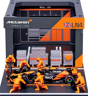 MCLAREN MCL38 GP MIAMI PIT STOP DIORAMA SET 2024