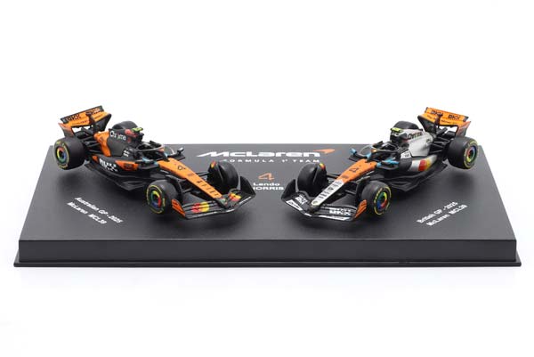 2-CAR SET MCLAREN MCL39 #4 FORMULA 1 WORLD CHAMPION 2025 LANDO NORRIS / НАБОР ИЗ 2 МОДЕЛЕЙ МАКЛАРЕН MCL39 ФОРМУЛА-1 ЧЕМПИОН МИРА ЛАНДО НОРРИС — фото 7