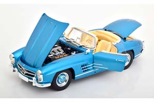 MERCEDES-BENZ 300 SL ROADSTER (W198) 1958 СИНИЙ МЕТАЛЛИК С ЖЕСТКОЙ КРЫШЕЙ — фото 3