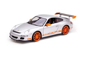 PORSCHE 911 GT3 RS (997) 2007 СЕРЫЙ С ОРАНЖЕВЫМИ ПОЛОСКАМИ