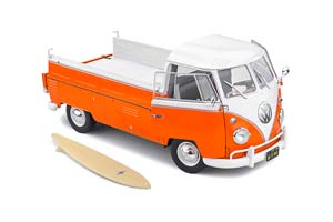 VW VOLKSWAGEN T1 PICK UP WITH SURFBOARD 1950 ORANGE/WHITE — фото 3