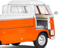 VW VOLKSWAGEN T1 PICK UP WITH SURFBOARD 1950 ORANGE/WHITE — фото 6