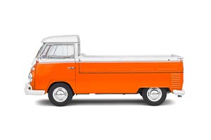 VW VOLKSWAGEN T1 PICK UP WITH SURFBOARD 1950 ORANGE/WHITE — фото 9