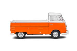 VW VOLKSWAGEN T1 PICK UP WITH SURFBOARD 1950 ORANGE/WHITE — фото 10