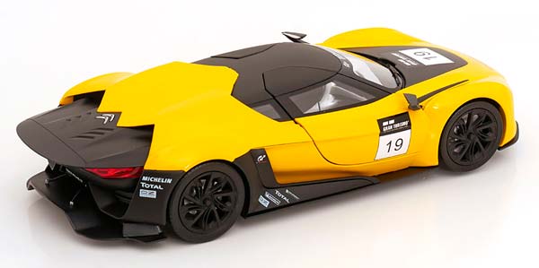 CITROEN GT CONCEPT CAR NO.19 GRAN TURISMO 2008 YELLOW / MATT BLACK LIMITED EDITION 200 PCS. / СИТРОЕН ГТ КОНЦЕПТ-КАР 19 ГРАН ТУРИСМО ЖЕЛТЫЙ ЧЕРНЫЙ МАТОВЫЙ ЛИМИТИРОВАННАЯ СЕРИЯ 200 ШТ — фото 2