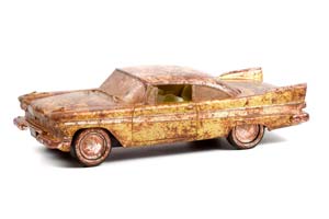 PLYMOUTH BELVEDERE OKLAHOMA TULSARAMA UNDERGROUND VAULT 1957 UNEARTHING DESERT GOLD AND SAND DUNE WHITE
