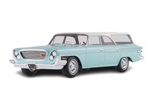 CHRYSLER NEWPORT TOWN & COUNTRY WAGON 1962 LIGHT TURQUOISE/WHITE