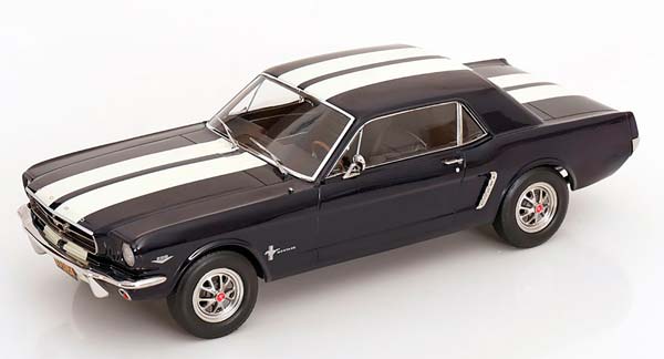 FORD MUSTANG HARDTOP COUPE 1965 DARK BLUE / WHITE / ФОРД МУСТАНГ ХАРДТОП КУПЕ ТЕМНЫЙ СИНИЙ БЕЛЫЙ ТЕМНО