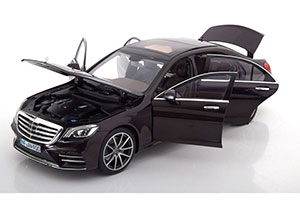 MERCEDES W222 S-CLASS AMG-LINE 2018 RUBY BLACK METALLIC — фото 3