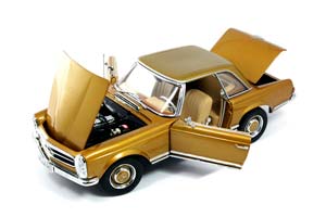 MERCEDES W113 230 SL PAGODA 1963 GOLDEN METALLIC — фото 3