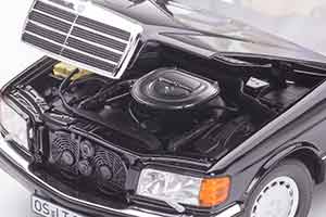 MERCEDES W126 560 SEL W126 1989 BLACK-METALLIC / МЕРСЕДЕС С-КЛАСС ЧЕРНЫЙ — фото 4