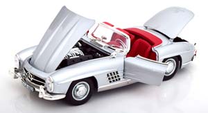MERCEDES 300SL CONVERTIBLE WITH REMOVABLE HARDTOP 1957 SILVER / МЕРСЕДЕС 300 СЕРЕБРИСТЫЙ КАБРИОЛЕТ — фото 4