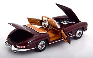 MERCEDES 300 SL ROADSTER 1957 DARK RED / МЕРСЕДЕС 300 СЛ ТЕМНО КРАСНЫЙ — фото 5