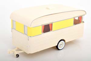 TRAILER DIGUE PANORAMIC 14 CARAVAN 1960 CREME YELLOW