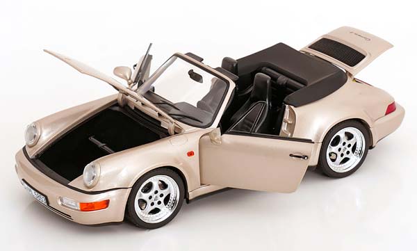PORSCHE 911 (964) CARRERA 2 TURBO LOOK CABRIO 1992 PEARLSILVER / ПОРШЕ 911 964 КАРРЕРА 2 ТУРБО ЛУК КАБРИО ПИРЛСИЛВЕР — фото 3