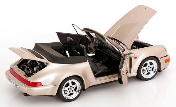 PORSCHE 911 (964) CARRERA 2 TURBO LOOK CABRIO 1992 PEARLSILVER / ПОРШЕ 911 964 КАРРЕРА 2 ТУРБО ЛУК КАБРИО ПИРЛСИЛВЕР — фото 4