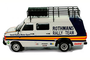 FORD TRANSIT MKII ТЕХНИЧКА ROTHMANS RALLY TEAM С БАГАЖНИКОМ И КОЛЕСАМИ НА КРЫШЕ 1980 — фото 9