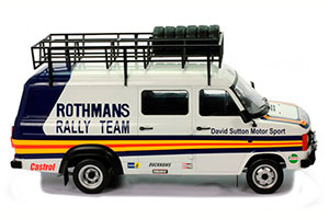FORD TRANSIT MKII ТЕХНИЧКА ROTHMANS RALLY TEAM С БАГАЖНИКОМ И КОЛЕСАМИ НА КРЫШЕ 1980 — фото 10