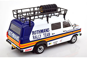 FORD TRANSIT MKII ТЕХНИЧКА ROTHMANS RALLY TEAM С БАГАЖНИКОМ И КОЛЕСАМИ НА КРЫШЕ 1980 — фото 2