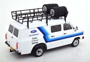 FORD TRANSIT BUS MK2 FORD MOTORSPORT 1985 WHITE BLUE — фото 2