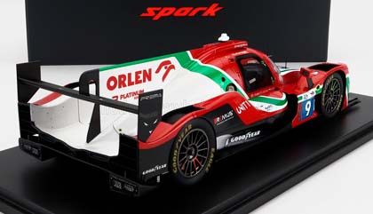 ORECA GIBSON 07 GK428 4.2L V8 TEAM PREMA ORLEN #9 2ND LMP2 CLASS 24H LE MANS (2022) R.KUBICA - L.DELETRAZ - L.COLOMBO - CON VETRINA - WITH SHOWCASE, RED WHITE GREEN — фото 2