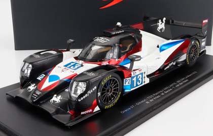 ORECA GIBSON 07 GK428 4.2L V8 TEAM TDS RACING #13 24H LE MANS (2022) N.DE VRIES - M.BECHE - T.VAN DER HELM - CON VETRINA - WITH SHOWCASE - SPECIAL BOX, WHITE BLACK