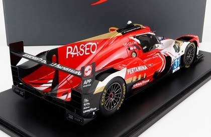 ORECA GIBSON 07 GK428 4.2L V8 TEAM WRT #31 24H LE MANS (2022) S.GELAEL - R.FRIJNS - R.RAST - CON VETRINA - WITH SHOWCASE - SPECIAL BOX, RED WHITE — фото 2