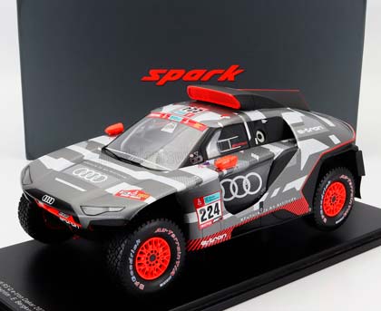 AUDI Q E-TRON RS TEAM AUDI SPORT N 224 RALLY DAKAR (2022) M.EKSTROM - E.BERGKVIST, GREY SILVER BLACK