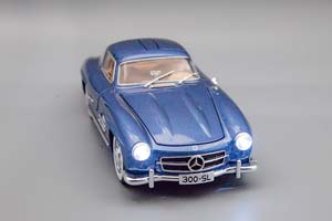 MERCEDES-BENZ W198 300SL GULLWING, СИНИЙ, 21 СМ — фото 4