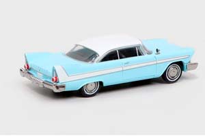 PLYMOUTH FURY 1958, LIGHT BLUE / WHITE (ДЛИНА МОДЕЛИ 3-5 СМ) — фото 2