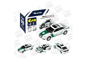 AUDI A6 DUBAI POLICE (2009), GREEN/WHITE (ДЛИНА МОДЕЛИ 6-10 СМ)