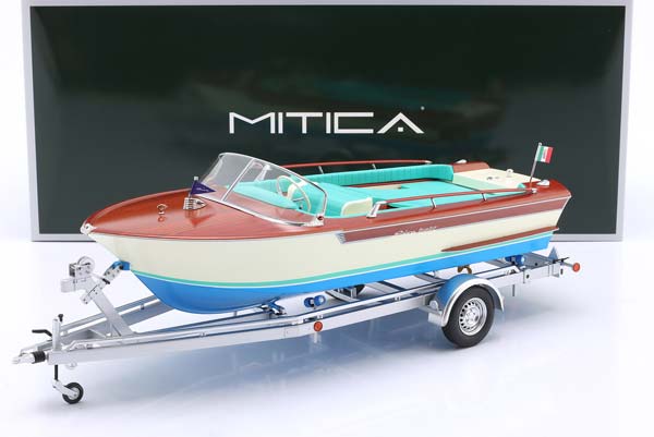 RIVA JUNIOR MOTORBOOT MIT ANHÄNGER 1966 BROWN / CREAM / LIGHT BLUE / РИВА ДЖУНИОР МОТОРБУТ МИТ АНХАНГЕР КОРИЧНЕВЫЙ КРЕМОВЫЙ СВЕТЛЫЙ СИНИЙ СВЕТЛО — фото 3
