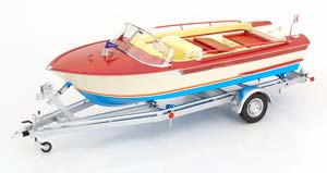 RIVA JUNIOR MOTORBOOT WITH TRAILER 1966 BROWN CREAM LIGHTBLUE / РИВА ДЖУНИОР МОТОРБУТ С ПРИЦЕПОМ КОРИЧНЕВЫЙ КРЕМОВЫЙ СВЕТЛО-СИНИЙ