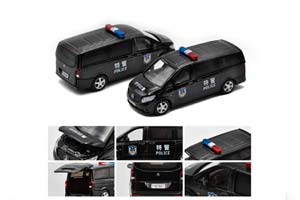 MERCEDES-BENZ VITO CHINA SPECIAL POLICE CAR 1ST SPECIAL EDITION, BLACK (ДЛИНА МОДЕЛИ 6-10 СМ)