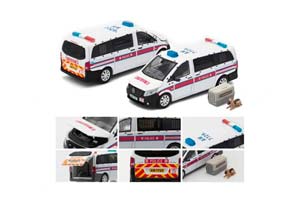 MERCEDES-BENZ VITO H.K. POLICE DOG UNIT CAR, WHITE/RED (ДЛИНА МОДЕЛИ 6-10 СМ)