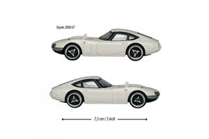 TOYOTA 2000 GT WHITE (ДЛИНА МОДЕЛИ 6-10 СМ) — фото 3