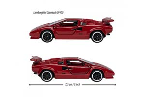 LAMBORGHINI COUNTACH LP400 RED (ДЛИНА МОДЕЛИ 6-10 СМ) — фото 3