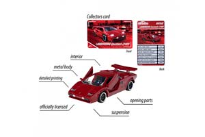 LAMBORGHINI COUNTACH LP400 RED (ДЛИНА МОДЕЛИ 6-10 СМ) — фото 4