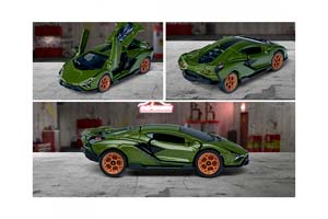 LAMBORGHINI SIAN FKP 37 YEAR 2019 MAT OLIVE GREEN (ДЛИНА МОДЕЛИ 6-10 СМ) — фото 5