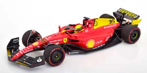 FERRARI F1-75 TEAM SCUDERIA FERRARI N 16 POLE POSITION AND 2ND MONZA ITALY GP (2022) CHARLES LECLERC, RED YELLOW