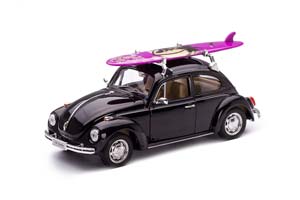 VW VOLKSWAGEN BEETLE 1959 ЧЕРНЫЙ С СЕРФИНГОМ НА КРЫШЕ