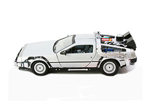 DELOREAN DMC-12 FROM MOVIE BACK TO FUTURE II 1989 GREY (СО СКЛАДЫВАЮЩИМИСЯ КОЛЕСАМИ) — фото 12